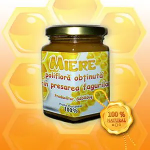 Miere poliflora obtinuta prin presarea fagurilor
